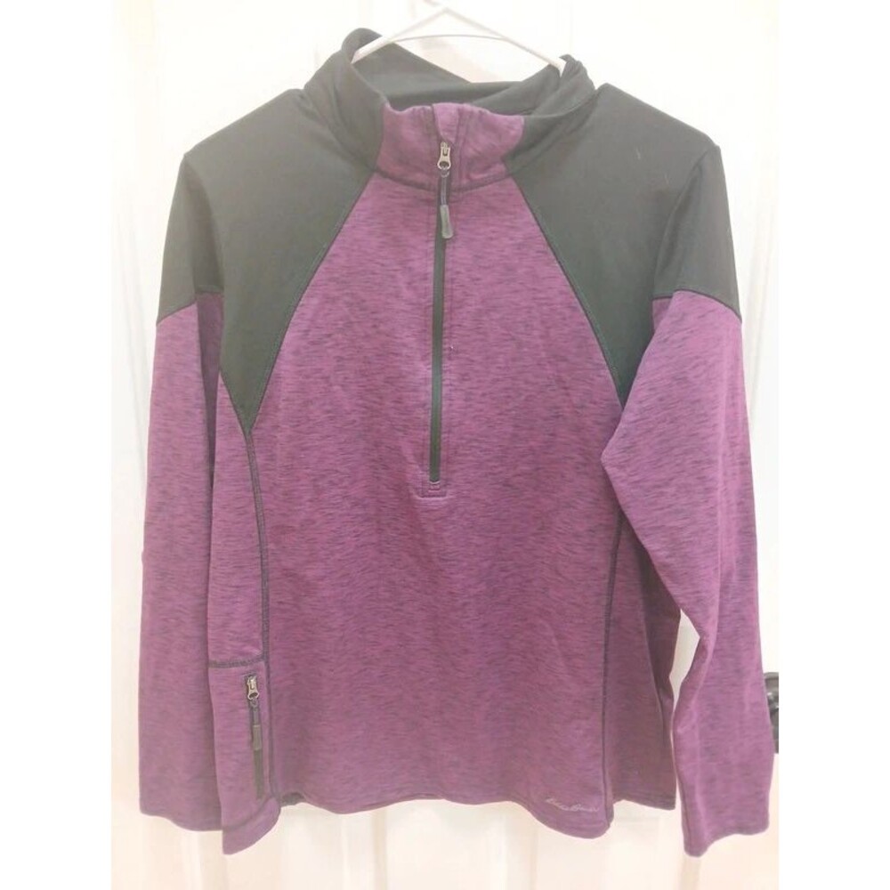 Eddie Bauer size L women's purple and black  pullover